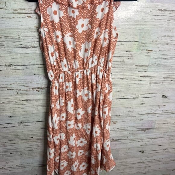 Hello MIZ Orange and White High Low Dress - Picture 6 of 7